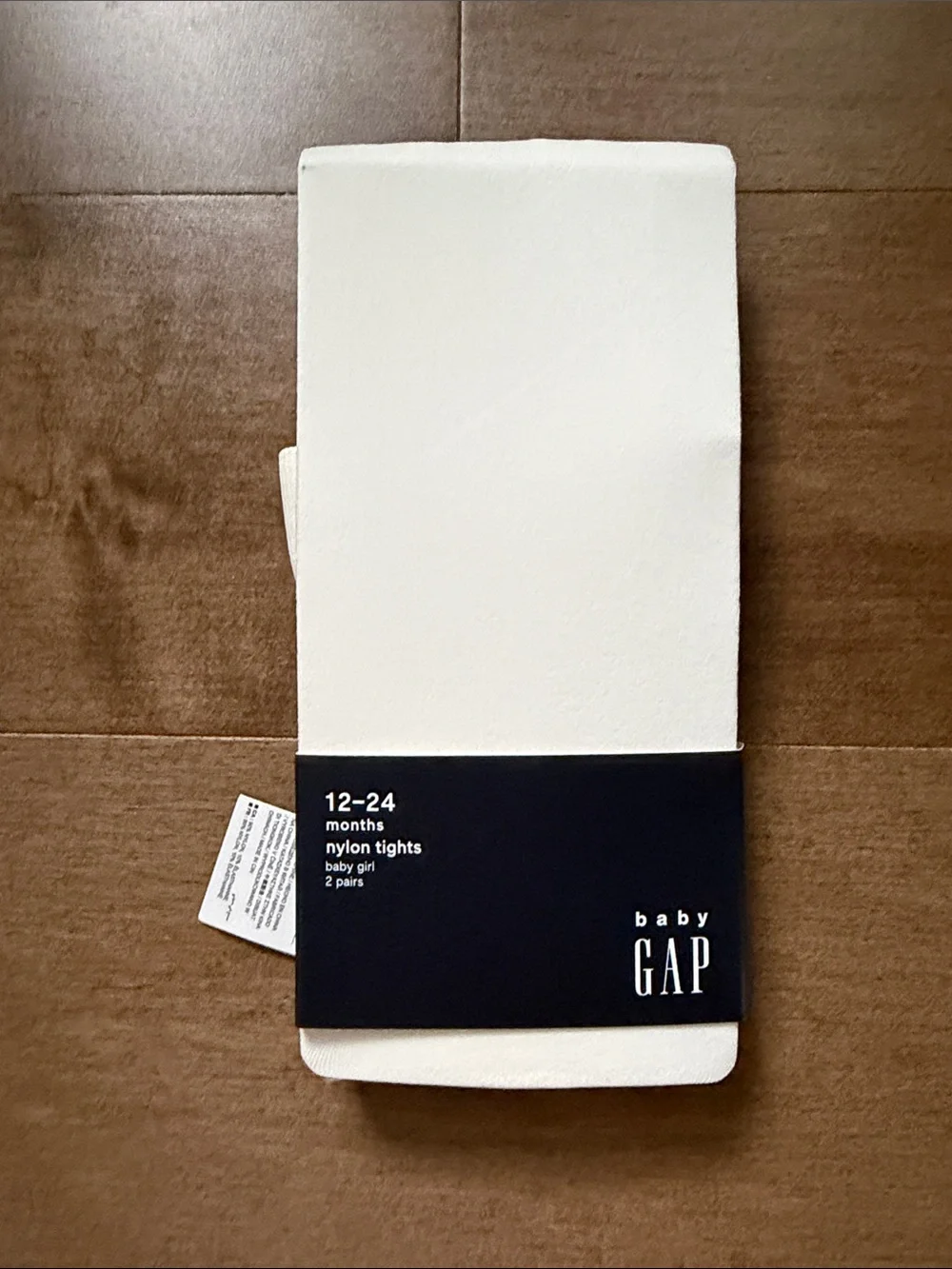NWT 2-pack Baby GAP baby girl nylon tights- pink and white